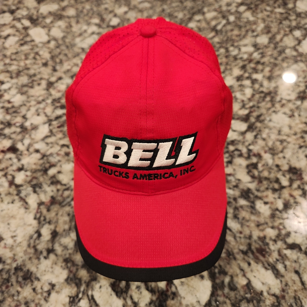 NWOT Bell Trucks America Inc. red embroidered adjustable baseball hat